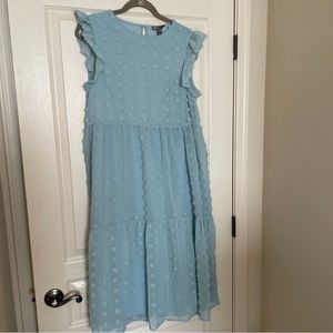 Love by Design Ballerina Tiered Clip Dot Midi Dress